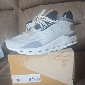 On Running Cloudnova White Gray Athletic Shoes